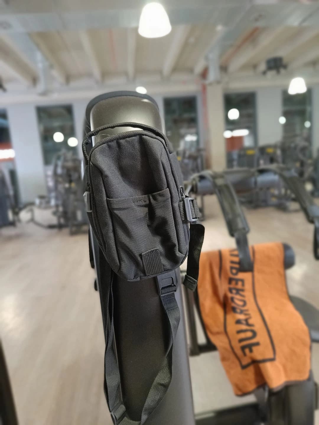 Laura T.'s photo — Sticks to a dumbbell rack too
